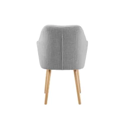 Eetkamerstoelen^Huisenthuis Armstoel Jonne Lichtgrijs