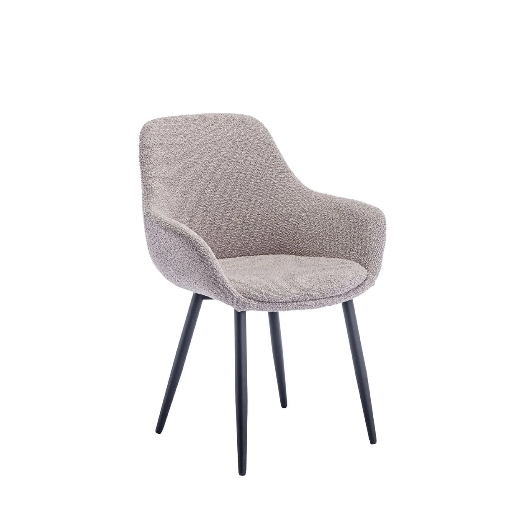 Eetkamerstoelen^Huisenthuis Armstoel Kate Bouclé – Set van 2 Taupe