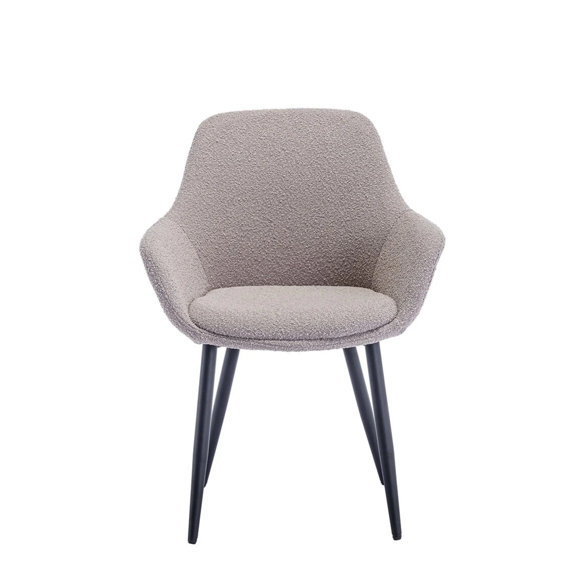 Eetkamerstoelen^Huisenthuis Armstoel Kate Bouclé – Set van 2 Taupe
