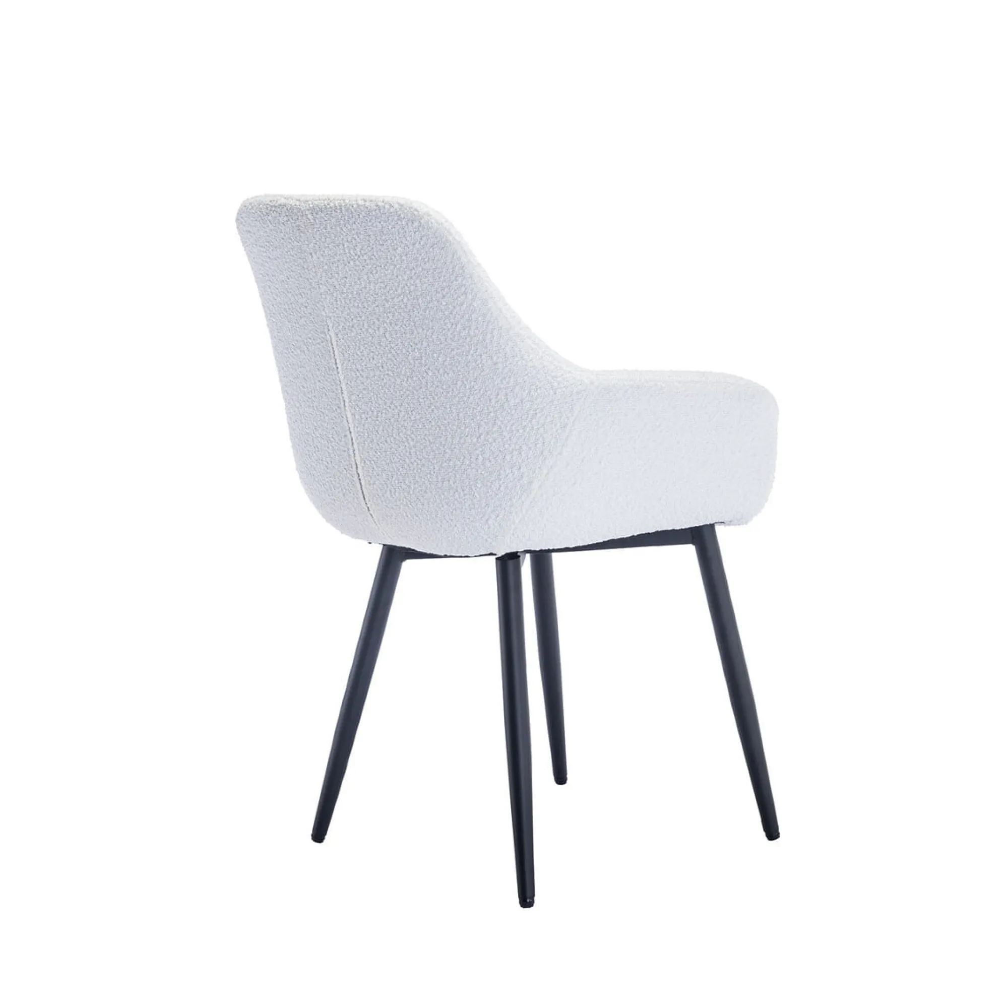 Eetkamerstoelen^Huisenthuis Armstoel Kate Bouclé – Set van 2 Wit