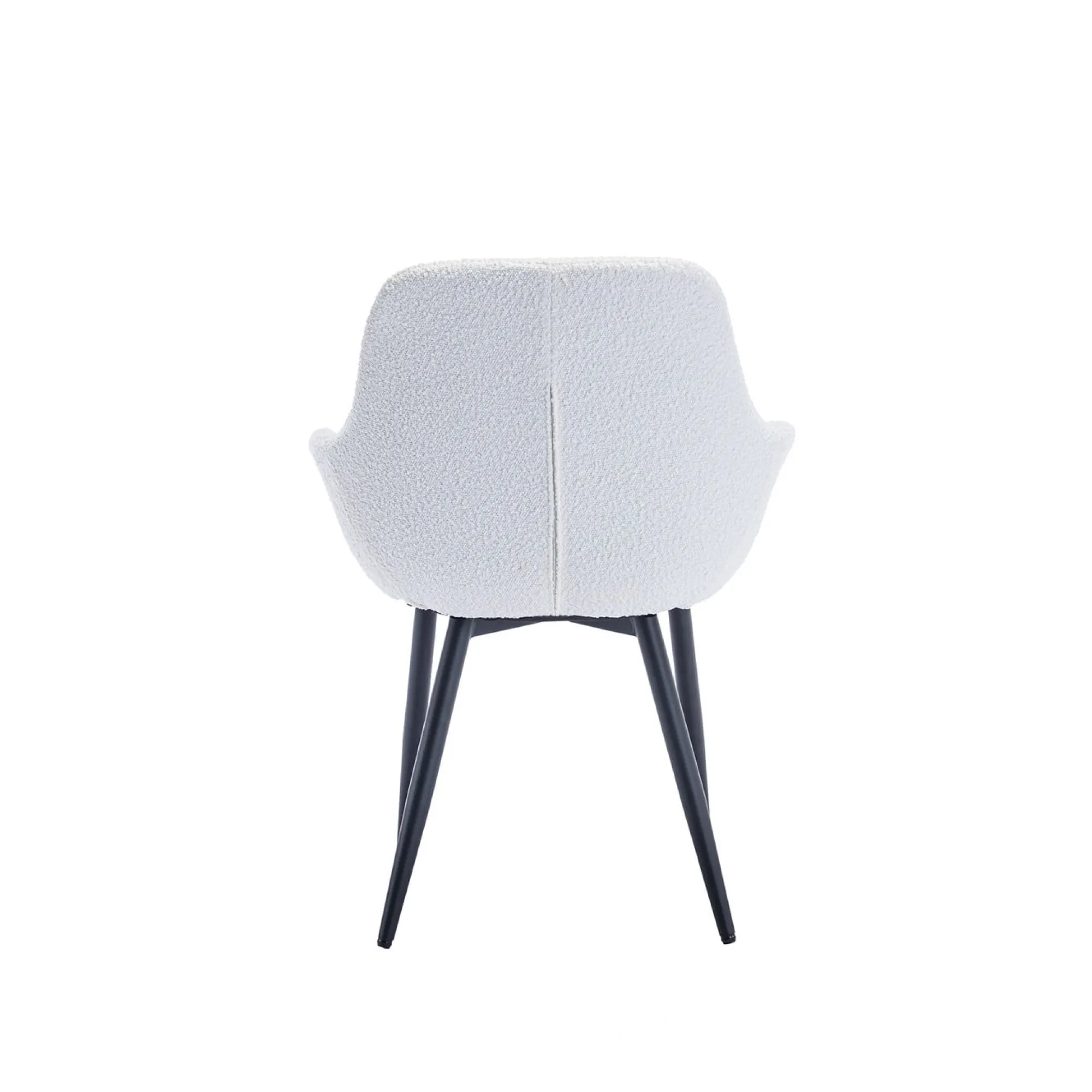 Eetkamerstoelen^Huisenthuis Armstoel Kate Bouclé – Set van 2 Wit