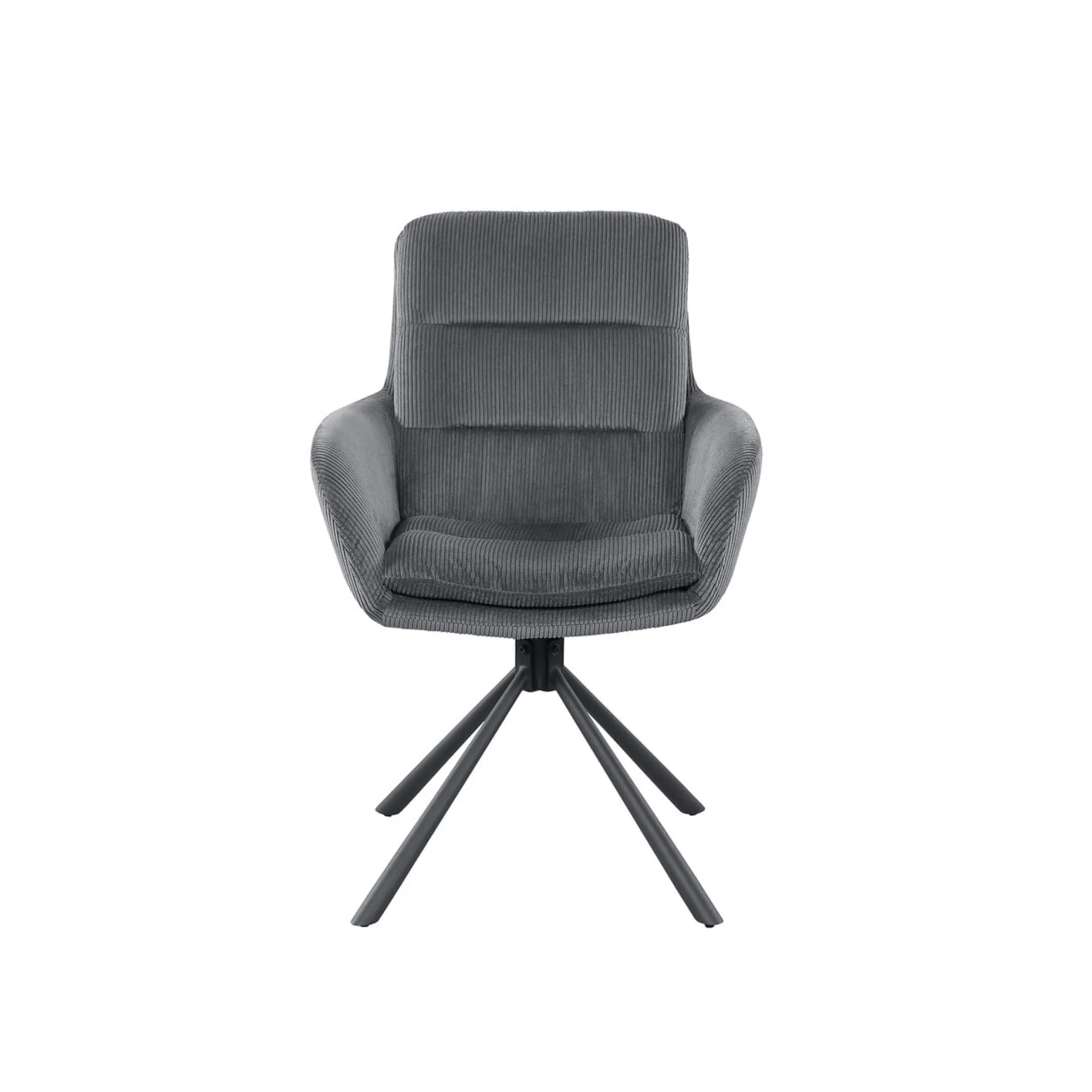 Eetkamerstoelen^Huisenthuis Armstoel Liora Donkergrijs