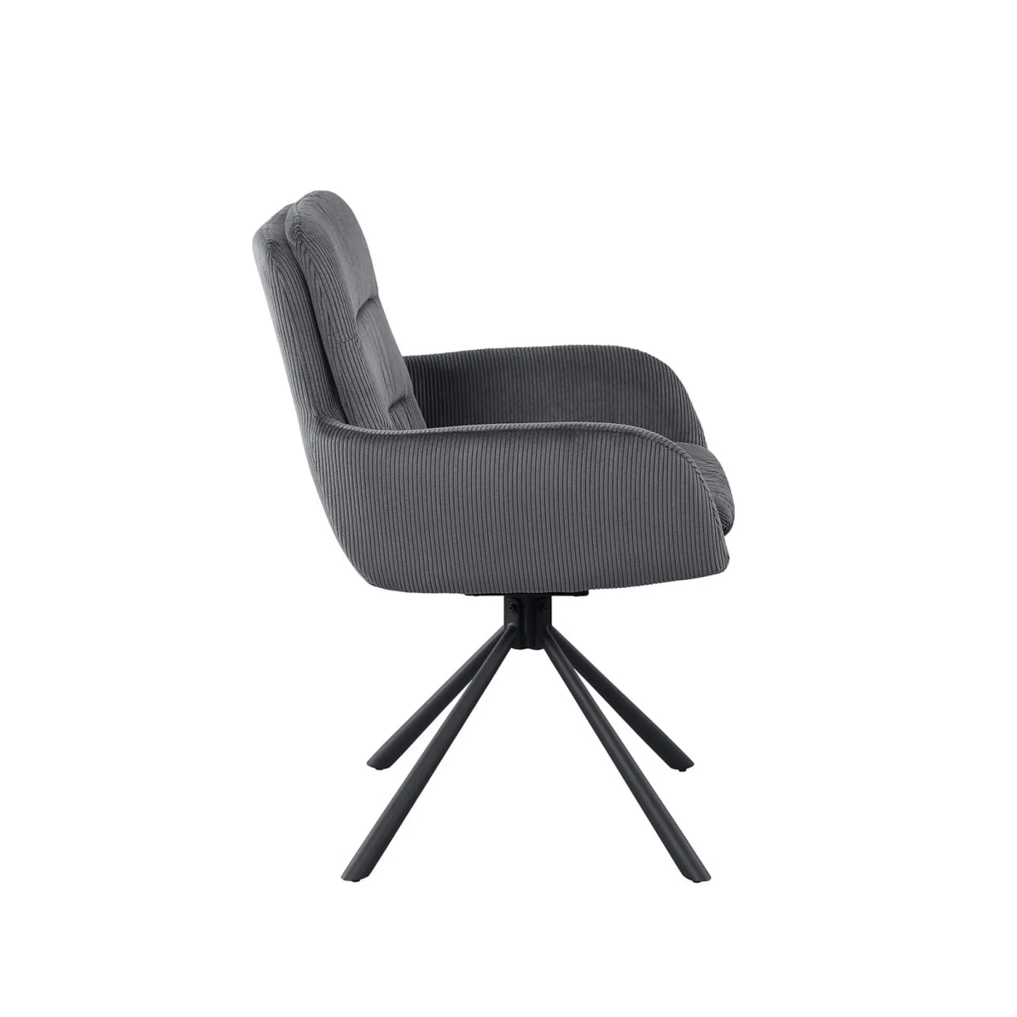 Eetkamerstoelen^Huisenthuis Armstoel Liora Donkergrijs