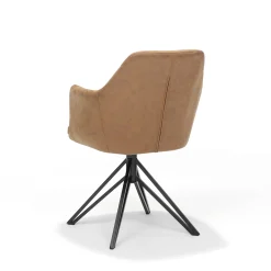Eetkamerstoelen^Huisenthuis Armstoel Melvin – Set van 2 Cognac