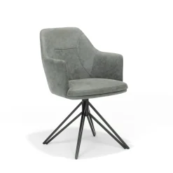 Eetkamerstoelen^Huisenthuis Armstoel Melvin – Set van 2 Groen