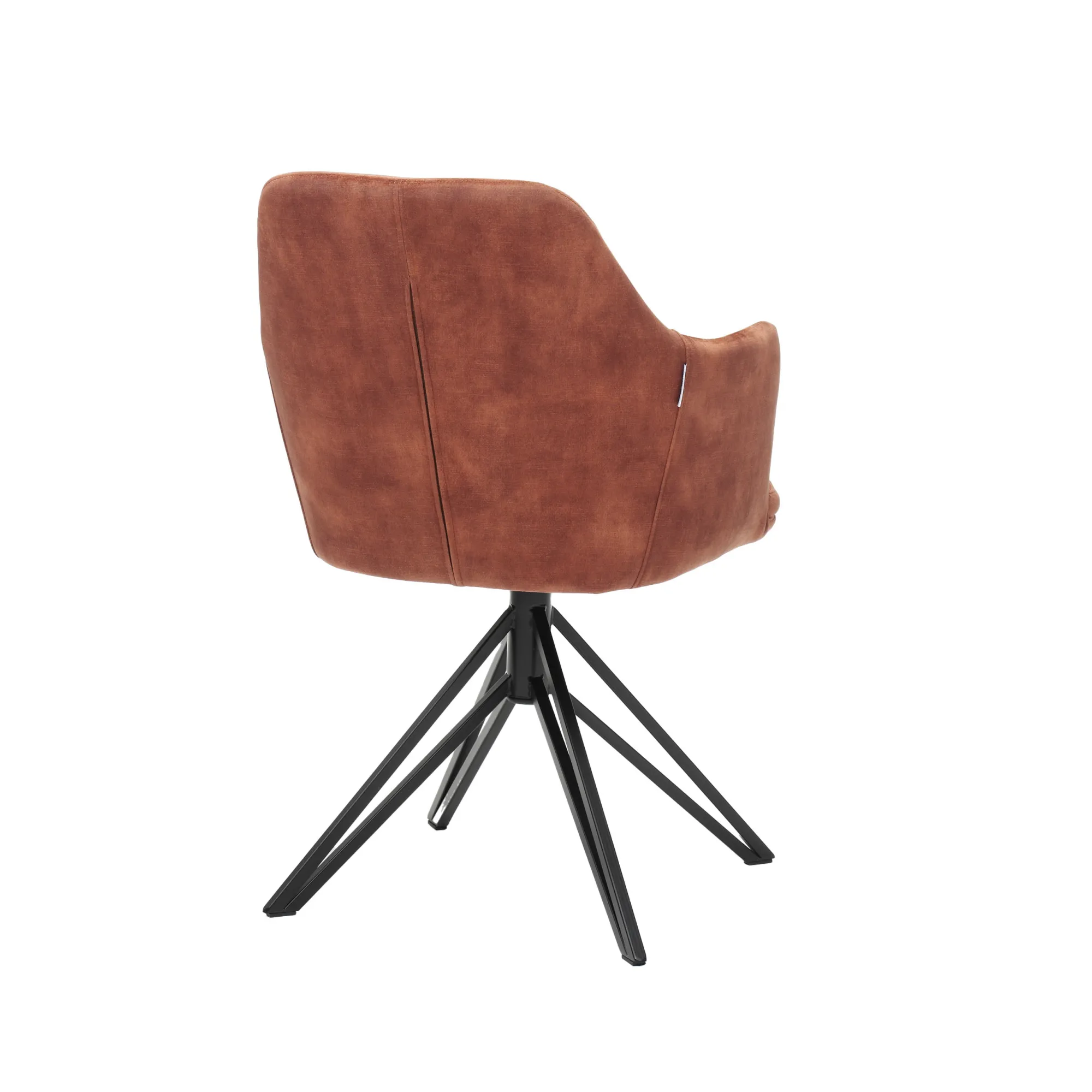 Eetkamerstoelen^Huisenthuis Armstoel Melvin Stof – Set van 2 Koper