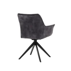 Eetkamerstoelen^Huisenthuis Armstoel Mirre – Set van 2 Antraciet