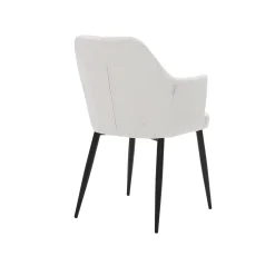 Eetkamerstoelen^Huisenthuis Armstoel Mona Teddy – Set van 2 Ivoor