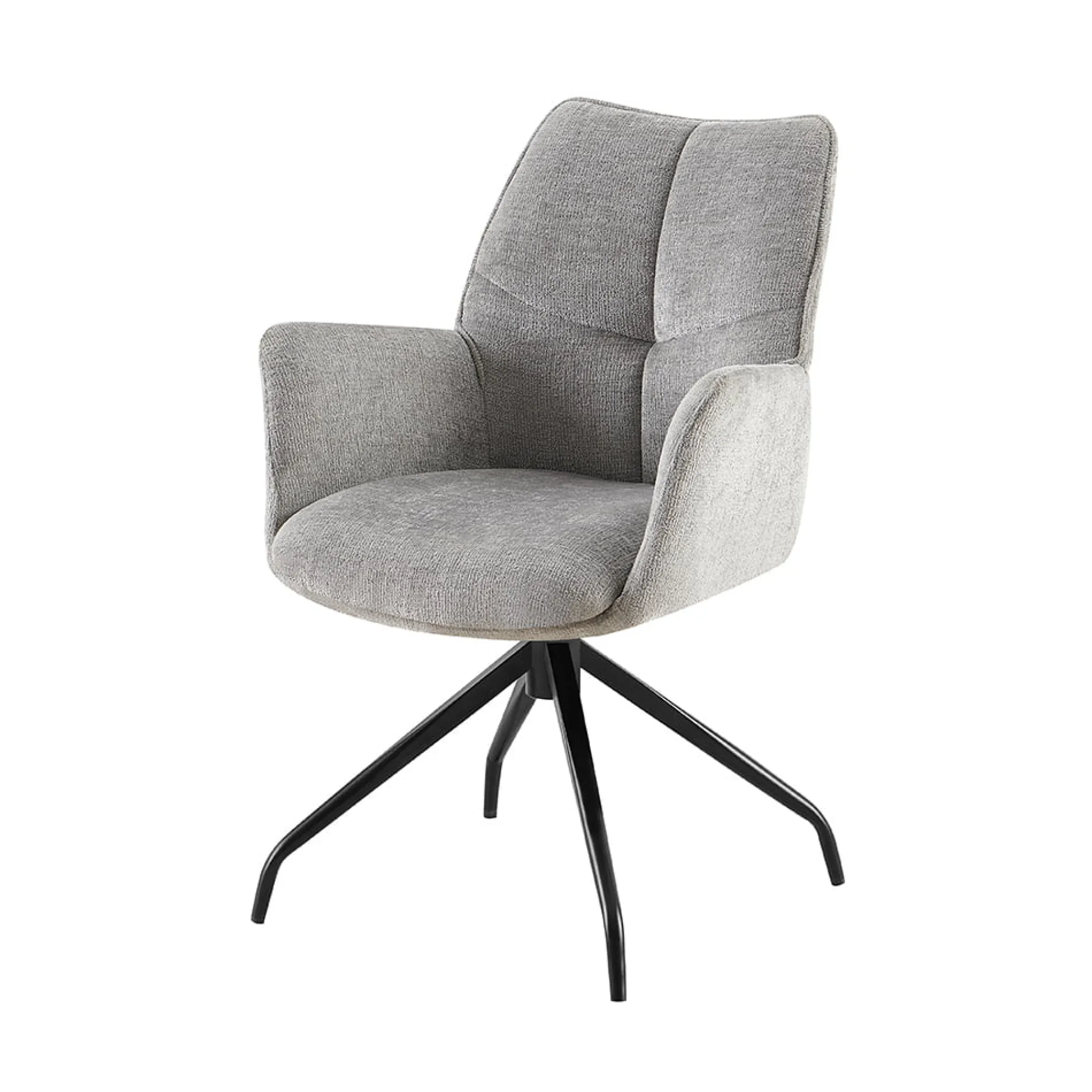 Eetkamerstoelen^Huisenthuis Armstoel Nestor Grijs – Set van 2