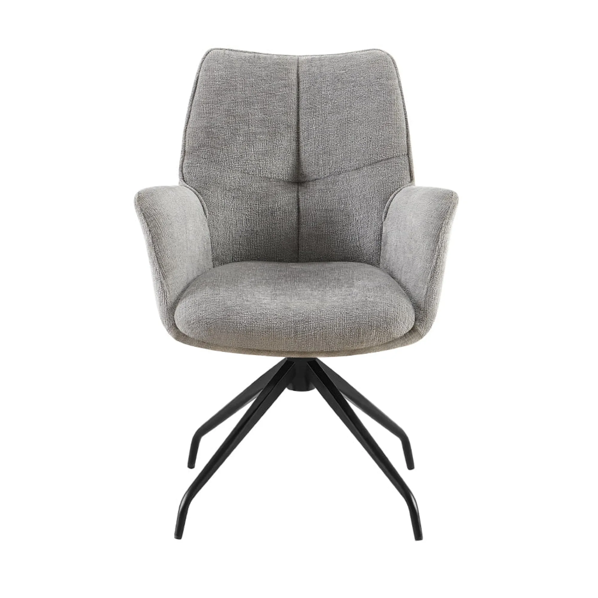 Eetkamerstoelen^Huisenthuis Armstoel Nestor Grijs – Set van 2