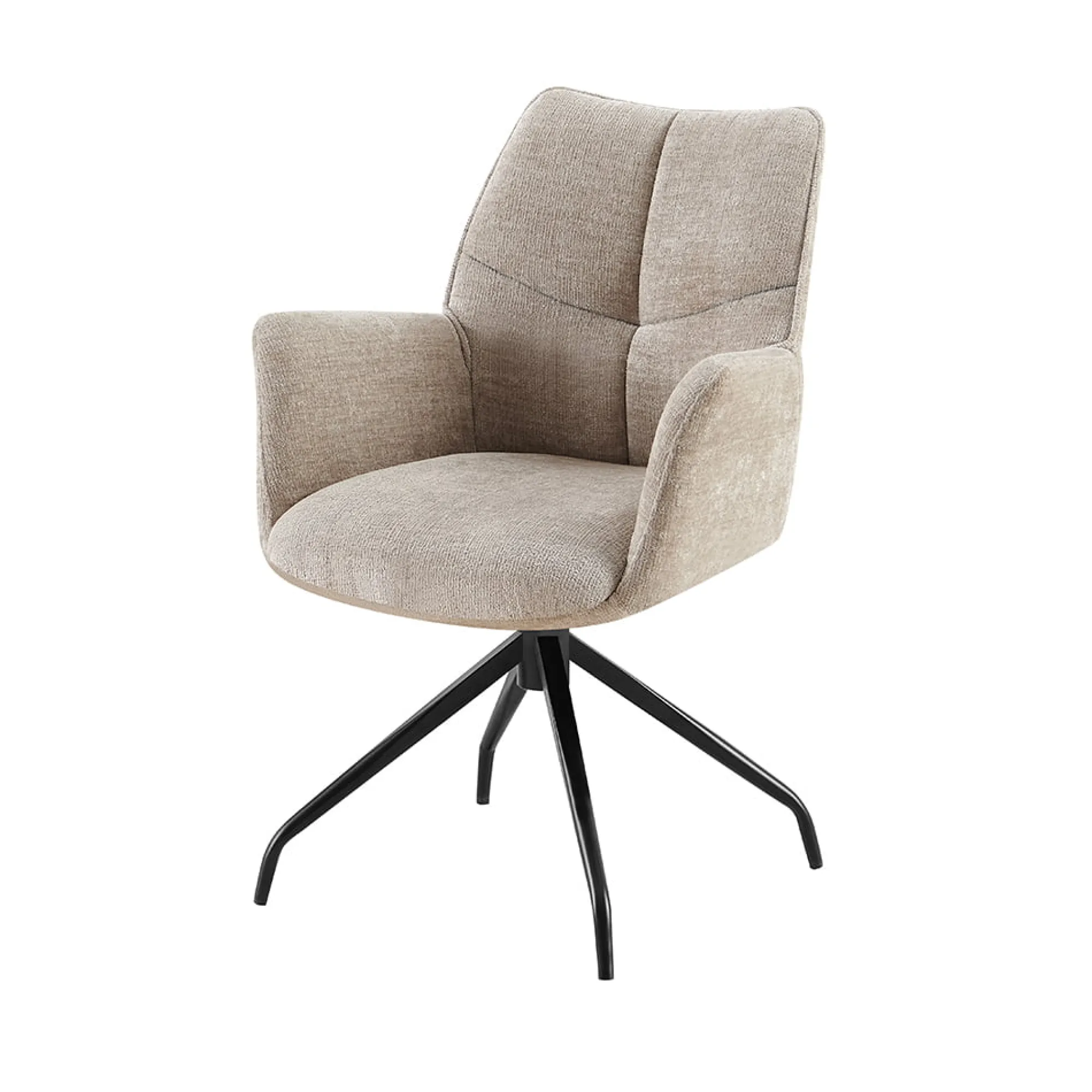 Eetkamerstoelen^Huisenthuis Armstoel Nestor Zand – Set van 2