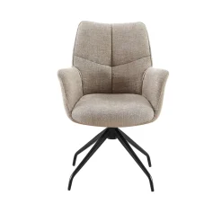Eetkamerstoelen^Huisenthuis Armstoel Nestor Zand – Set van 2