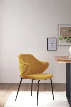 Eetkamerstoelen^Huisenthuis Armstoel Novi – Set van 2 Goud
