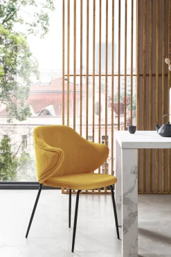 Eetkamerstoelen^Huisenthuis Armstoel Novi – Set van 2 Goud