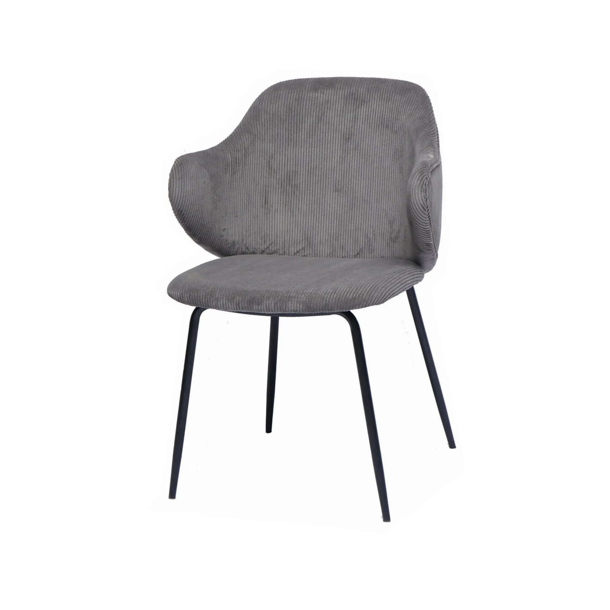 Eetkamerstoelen^Huisenthuis Armstoel Novi Grijs – Set van 2 Grijs, Zwart
