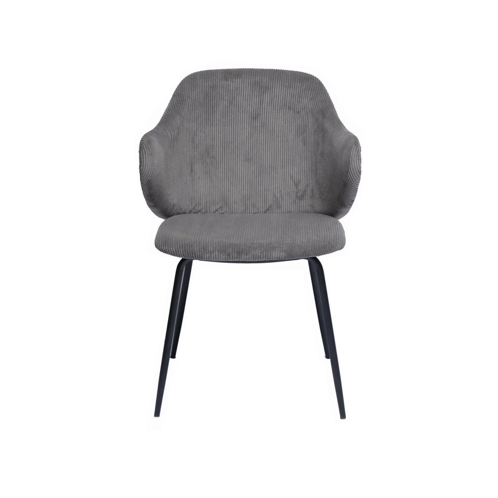 Eetkamerstoelen^Huisenthuis Armstoel Novi Grijs – Set van 2 Grijs, Zwart