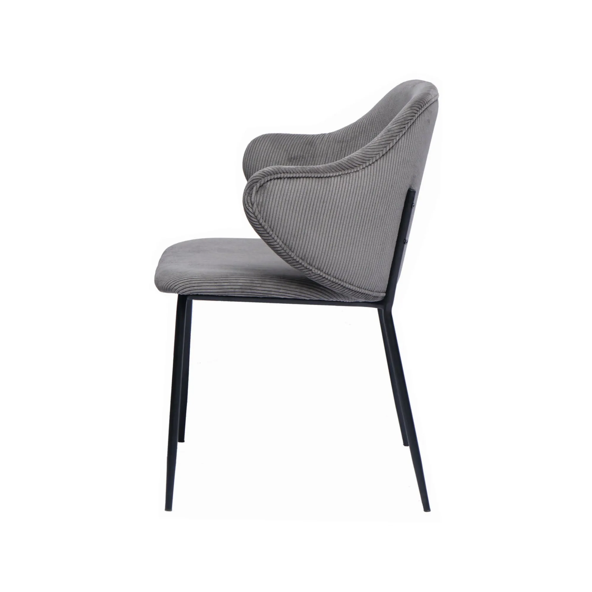 Eetkamerstoelen^Huisenthuis Armstoel Novi Grijs – Set van 2 Grijs, Zwart