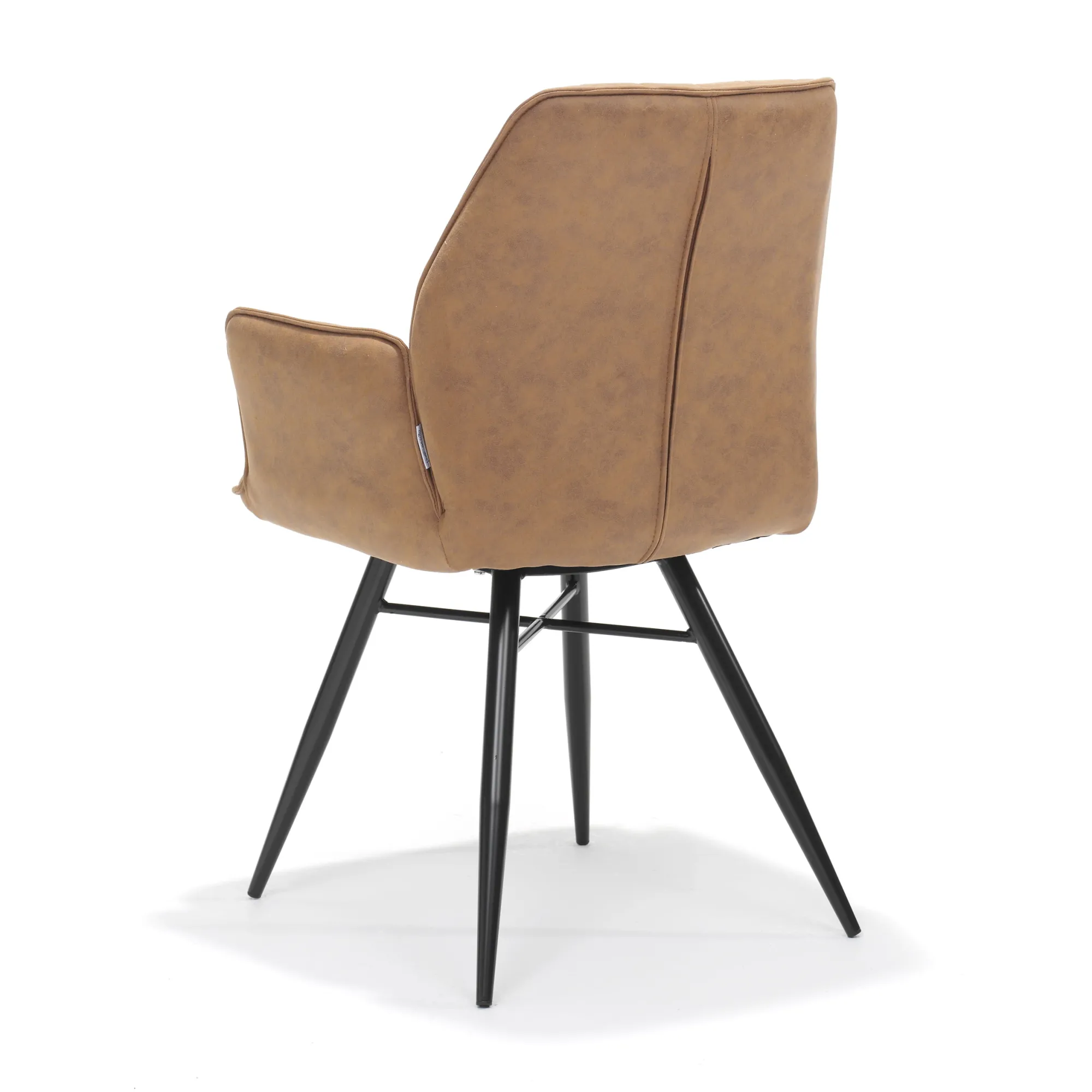 Eetkamerstoelen^Huisenthuis Armstoel Puk Cognac