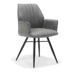 Eetkamerstoelen^Huisenthuis Armstoel Puk Steel