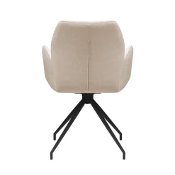 Eetkamerstoelen^Huisenthuis Armstoel Sonja Stof Beige