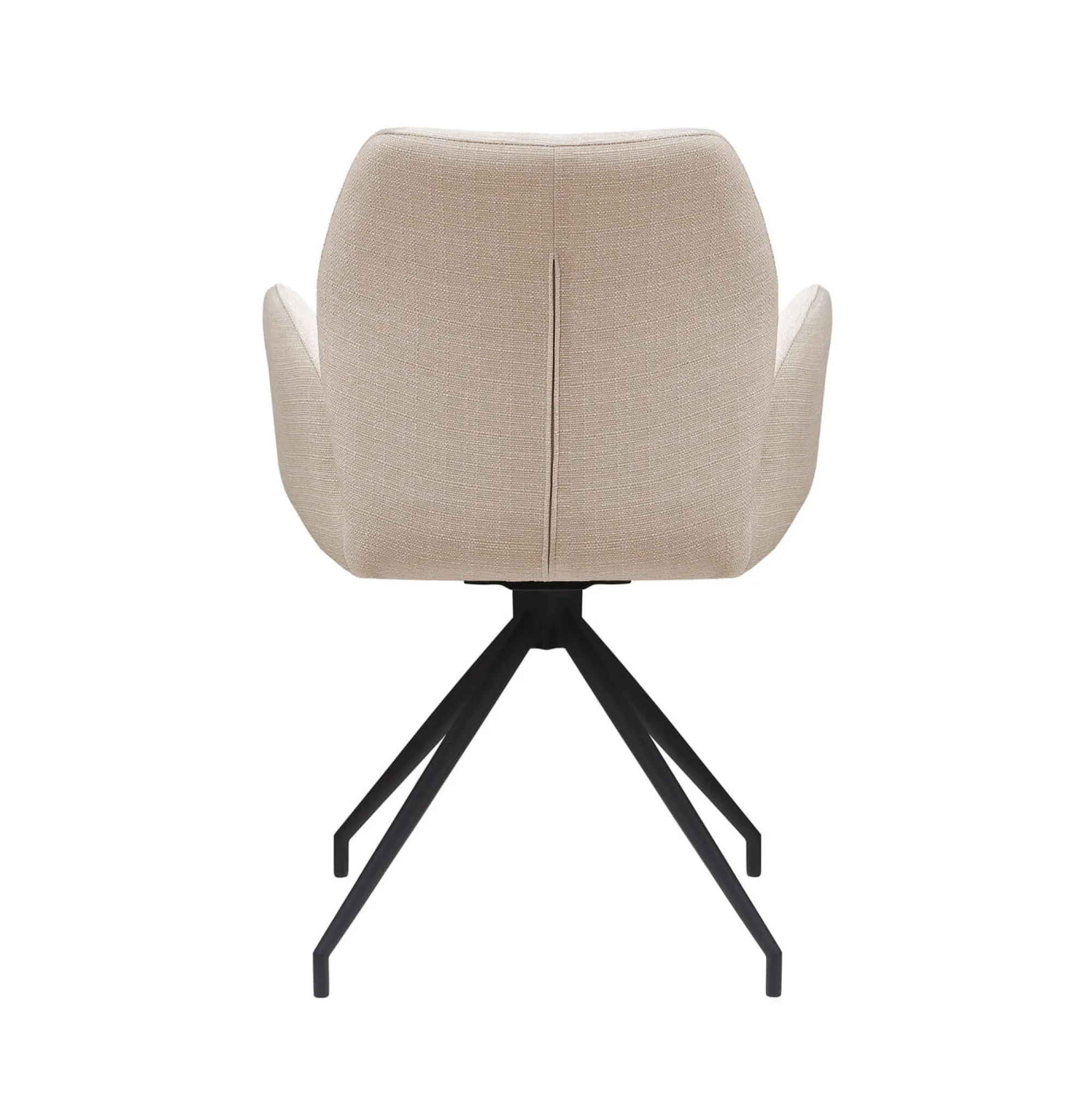 Eetkamerstoelen^Huisenthuis Armstoel Sonja Stof Beige