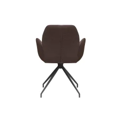 Eetkamerstoelen^Huisenthuis Armstoel Sonja Stof Bruin