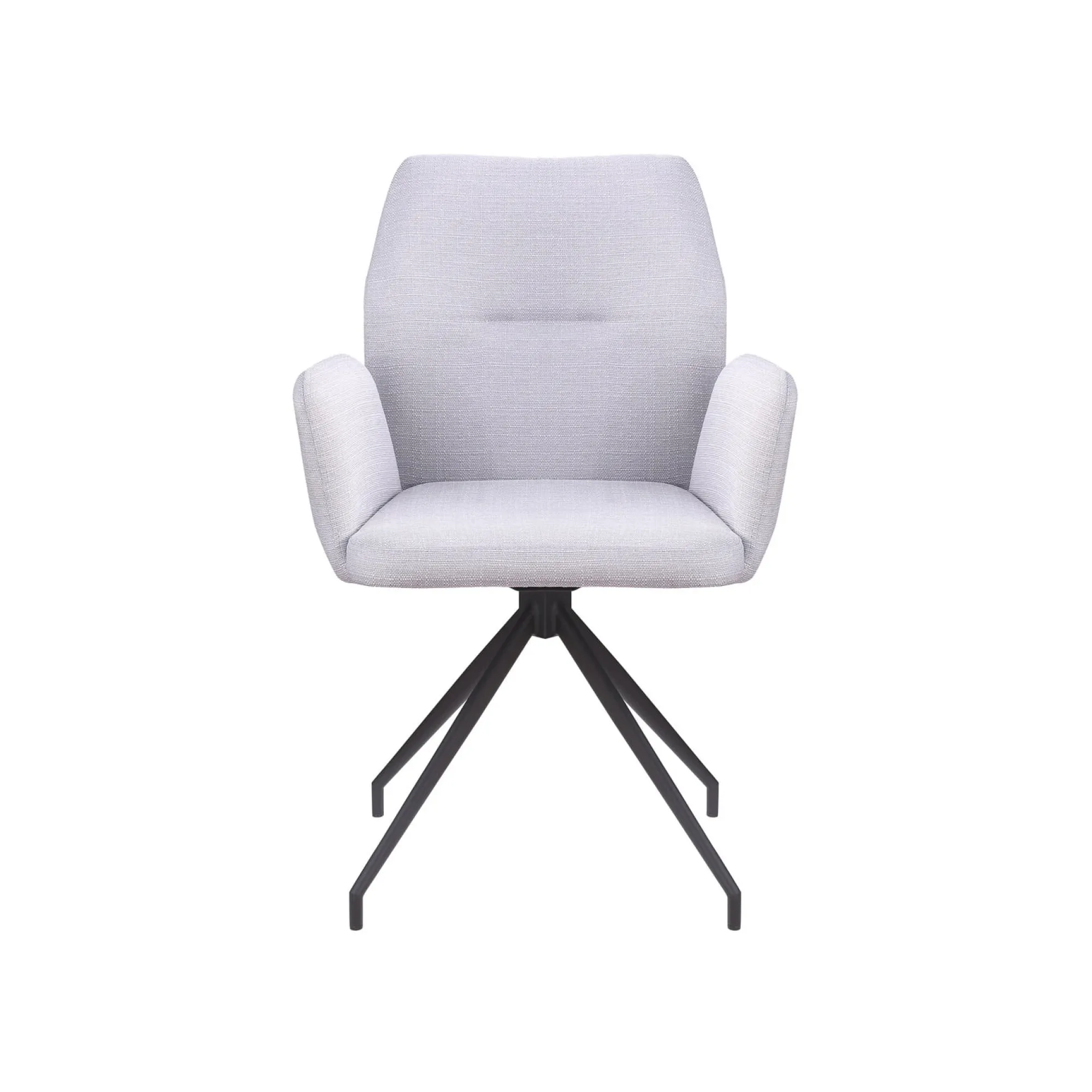 Eetkamerstoelen^Huisenthuis Armstoel Sonja Stof Lichtgrijs