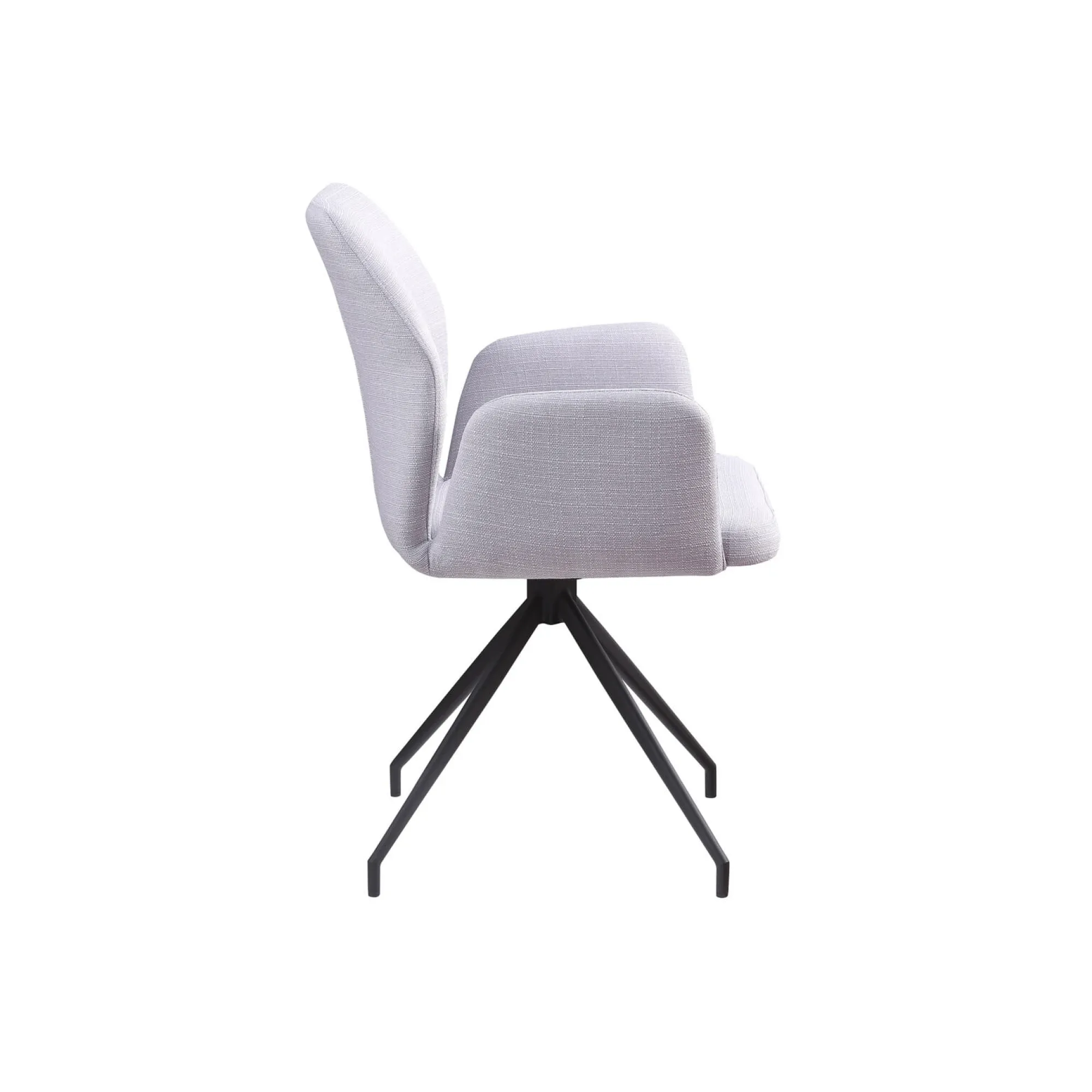 Eetkamerstoelen^Huisenthuis Armstoel Sonja Stof Lichtgrijs