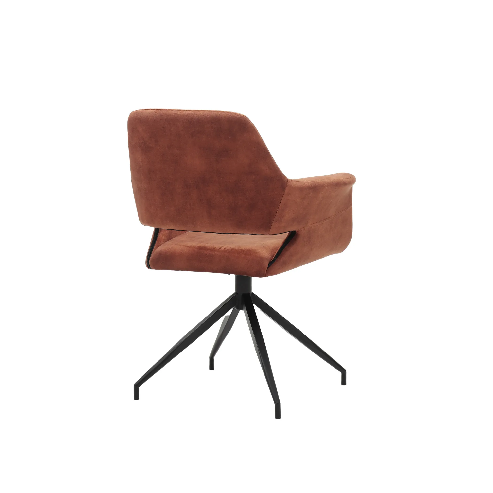 Eetkamerstoelen^Huisenthuis Armstoel Vivian Velours – Set van 2 Koper