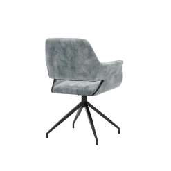 Eetkamerstoelen^Huisenthuis Armstoel Vivian Niagara Velours – Set van 2 Blauw