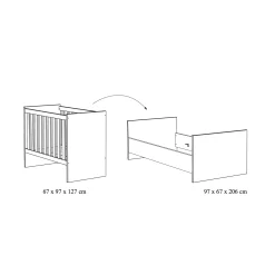 Babyledikanten^Huisenthuis Babybed Finn Eiken