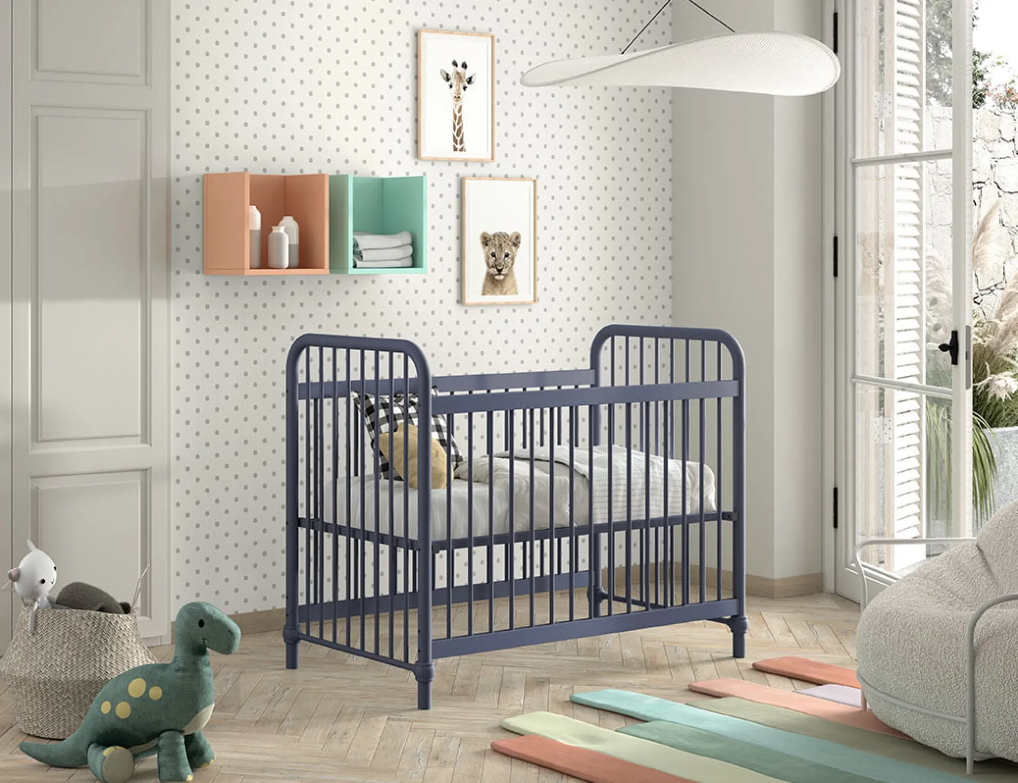 Babyledikanten^Huisenthuis Babybed Jay Blauw