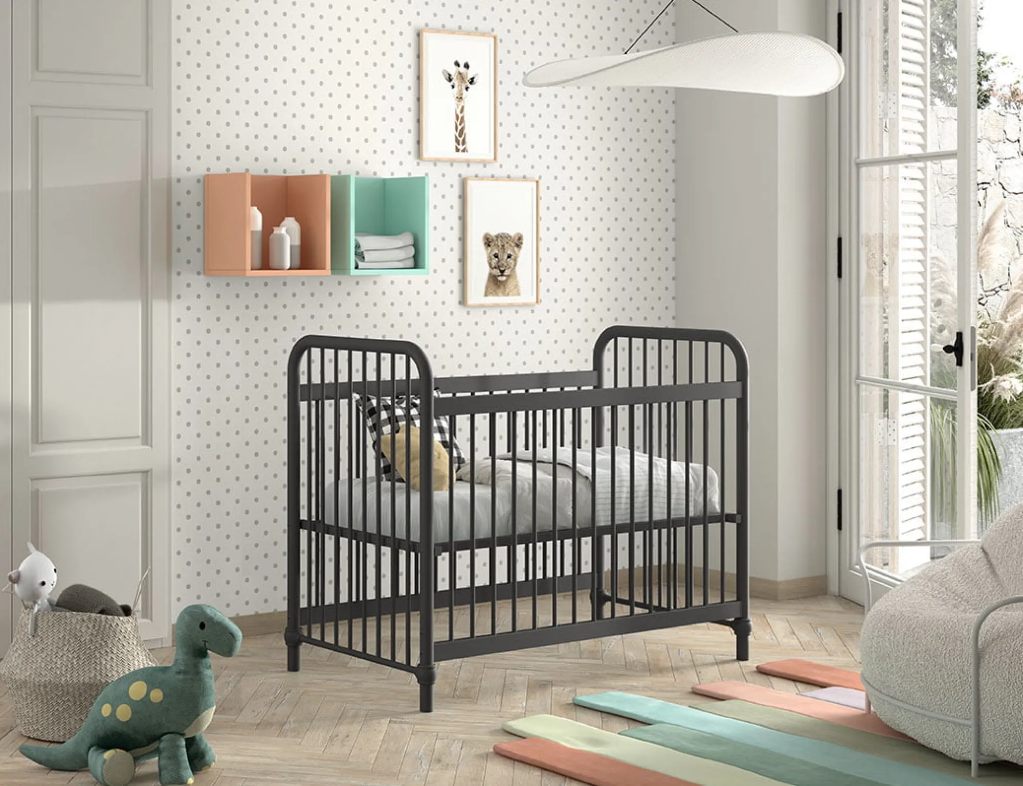 Babyledikanten^Huisenthuis Babybed Jay Zwart