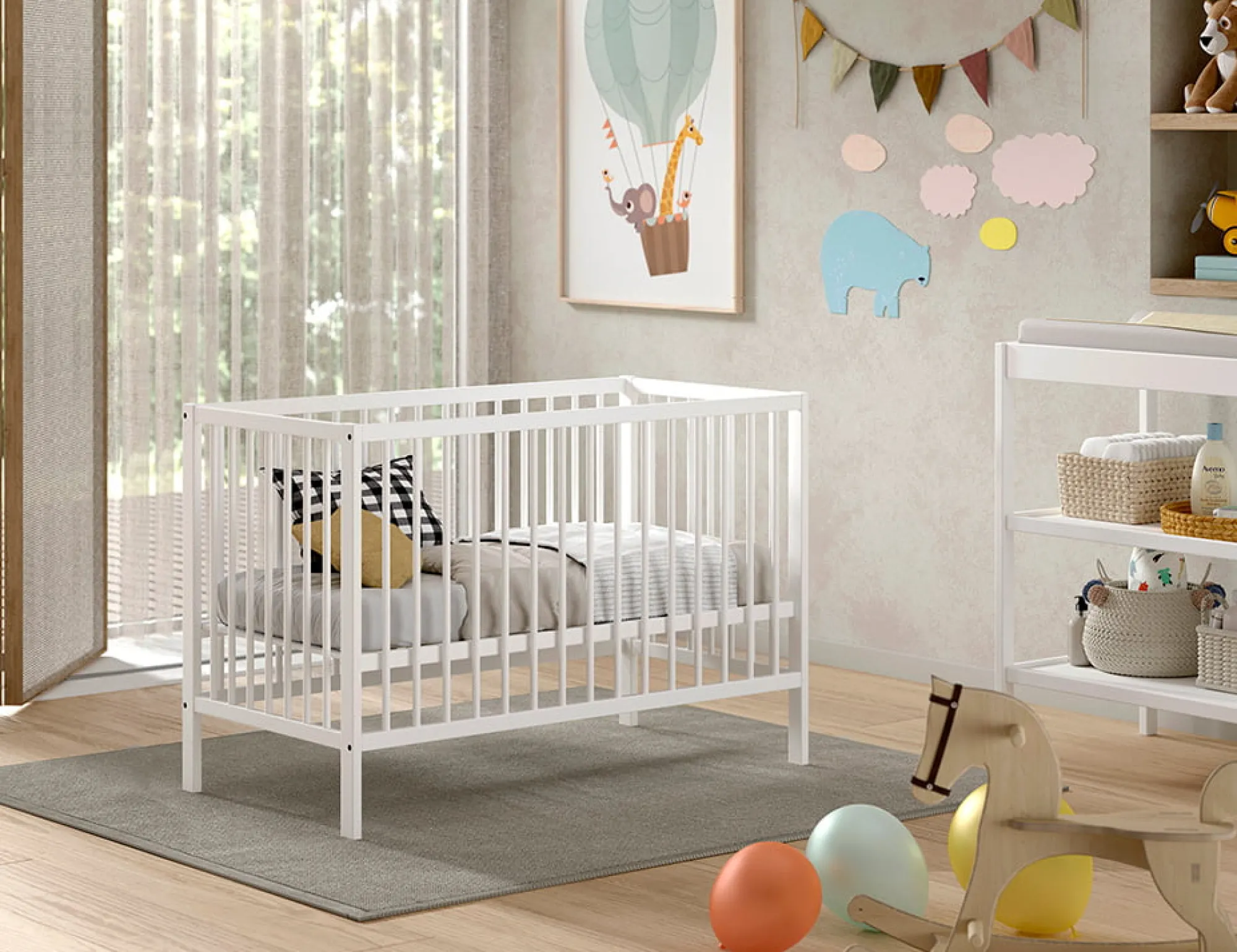 Babyledikanten^Huisenthuis Babybed Taylor Wit