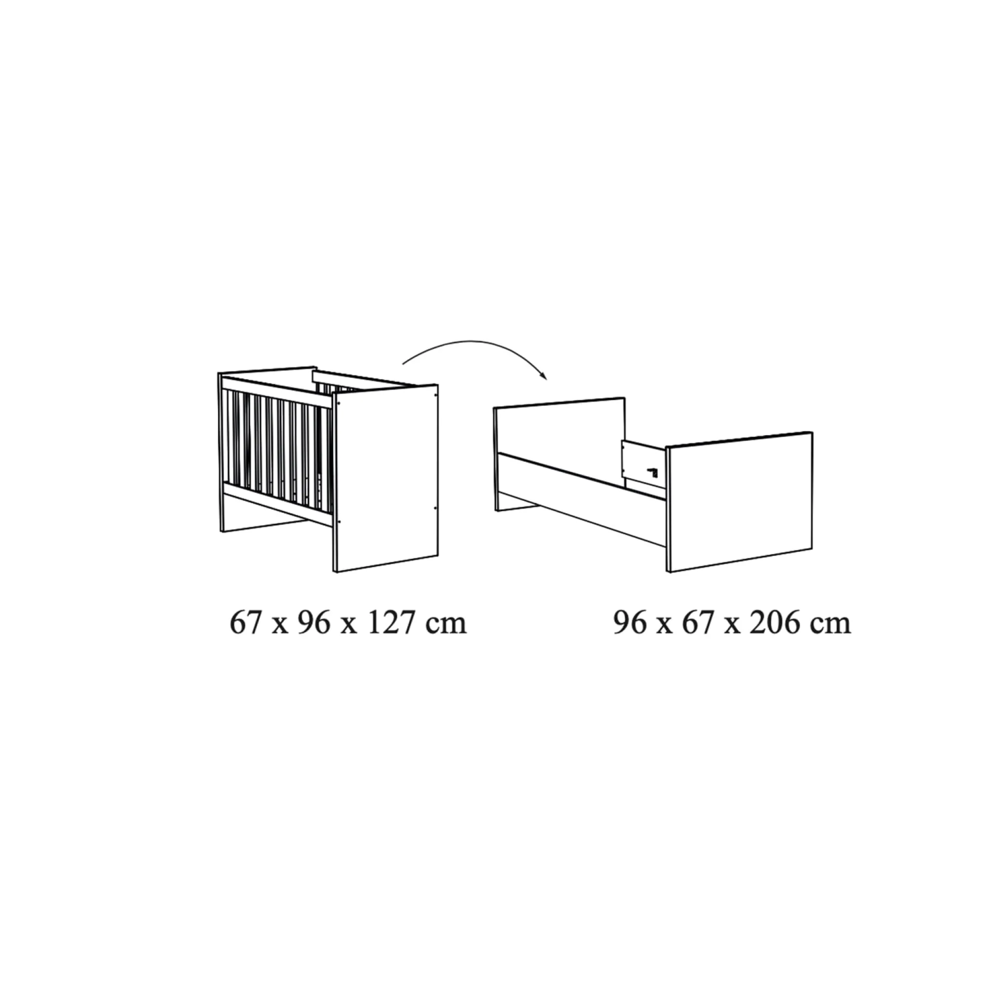 Babyledikanten^Huisenthuis Babybed Yumi Eiken