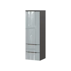 Badkamerkasten^Huisenthuis Badkamer Kolomkast Philip Grafiet-Zilver 111 cm