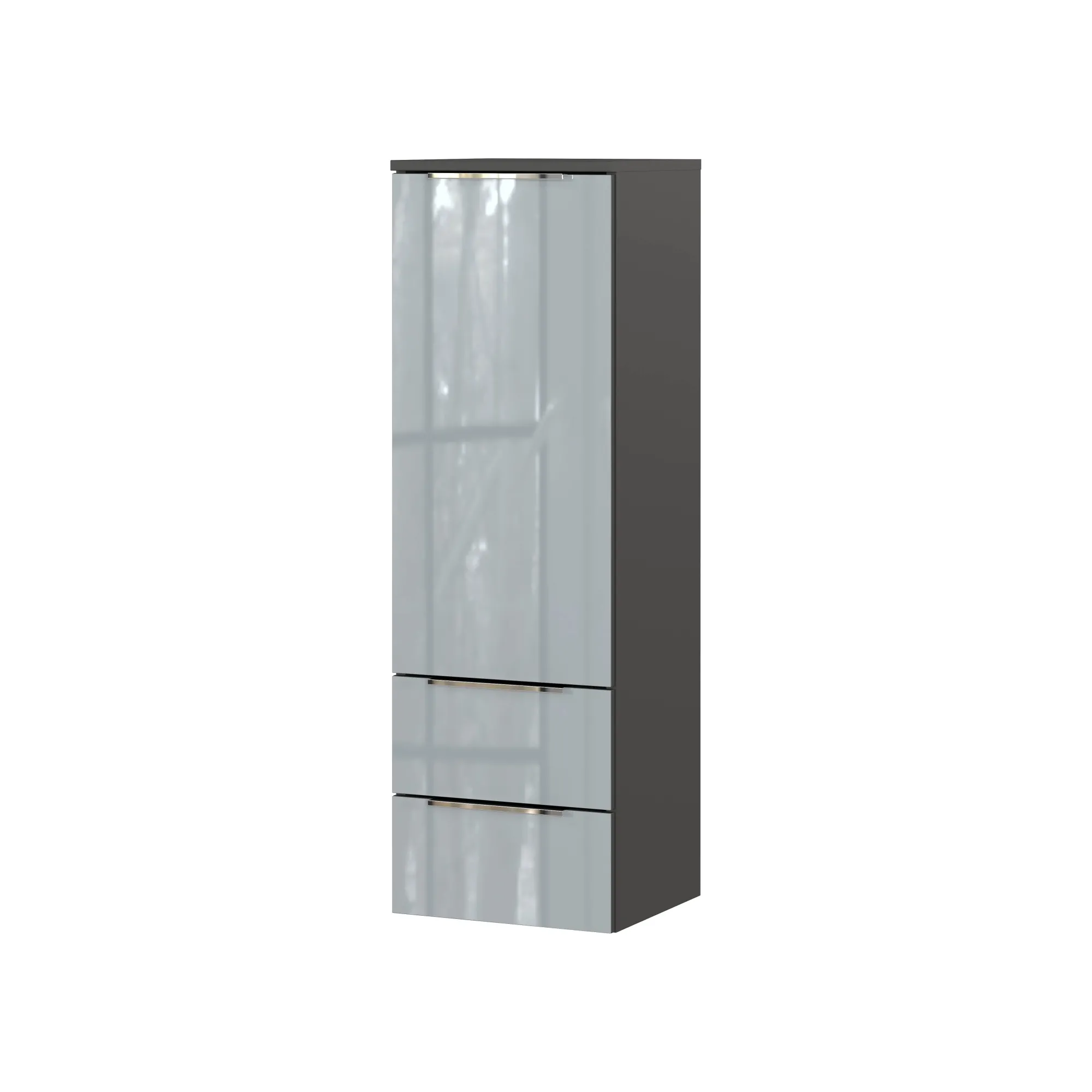 Badkamerkasten^Huisenthuis Badkamer Kolomkast Philip Grafiet-Zilver 111 cm