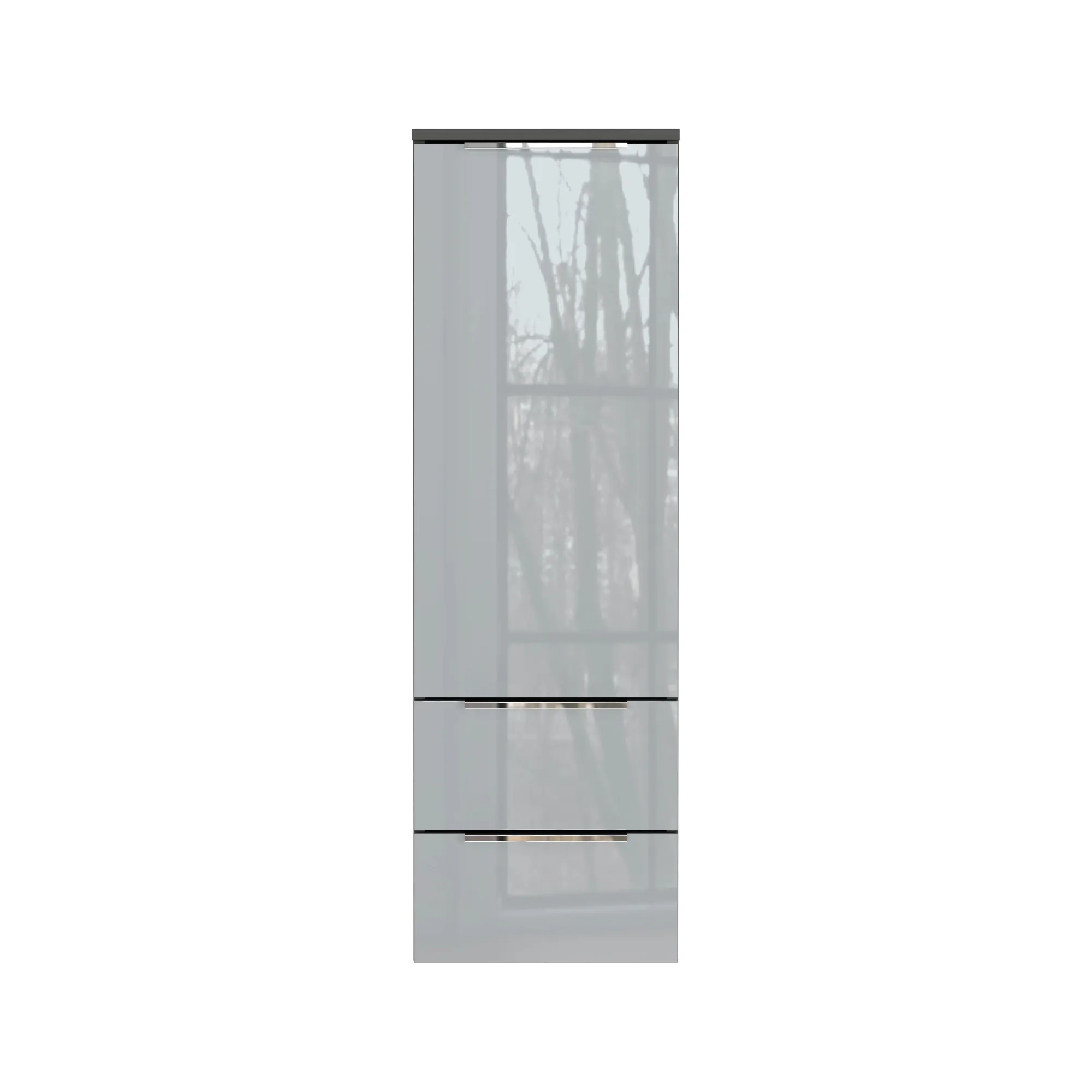 Badkamerkasten^Huisenthuis Badkamer Kolomkast Philip Grafiet-Zilver 111 cm