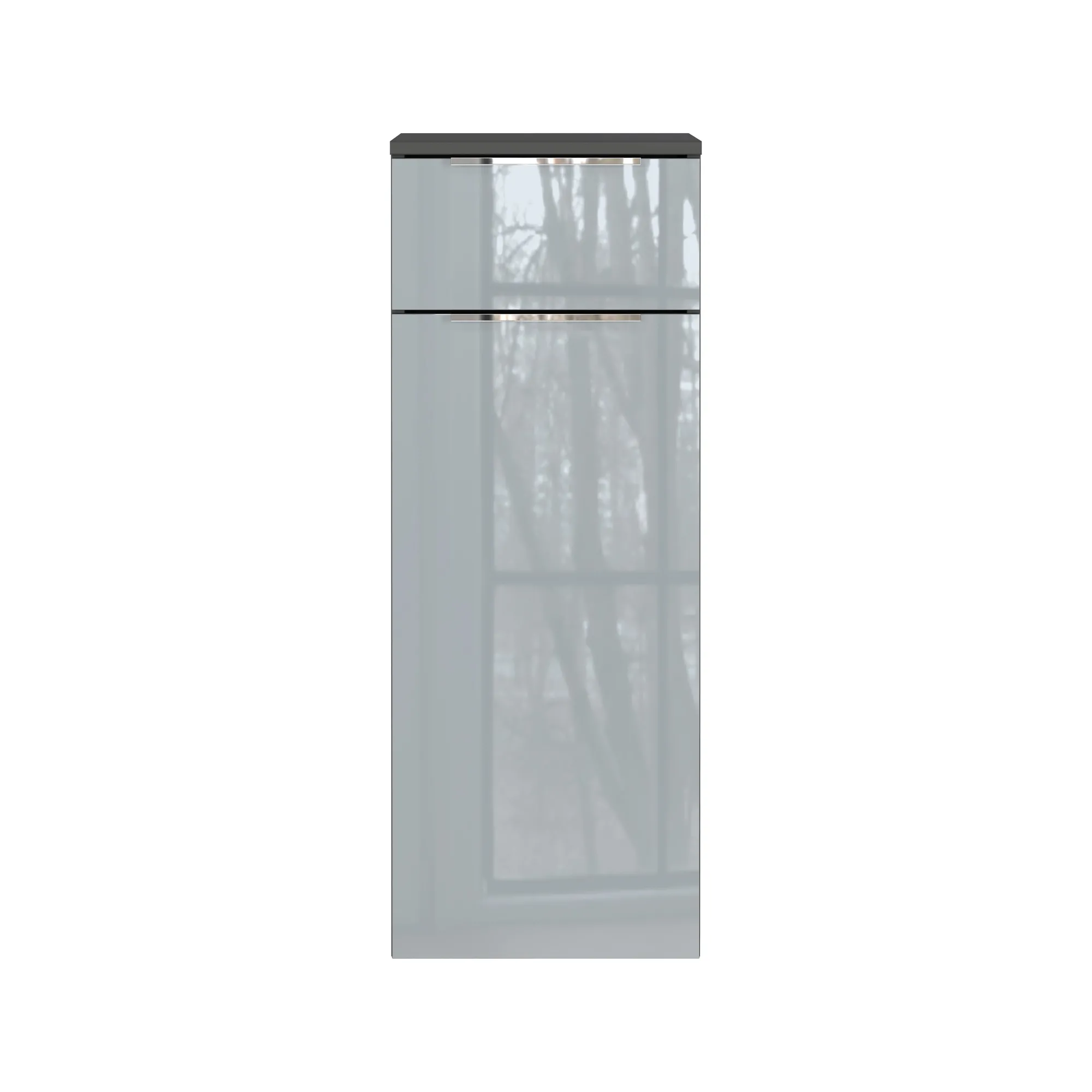 Badkamerkasten^Huisenthuis Badkamer Kolomkast Philip Grafiet-Zilver 93 cm