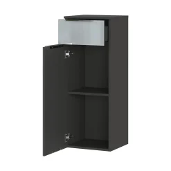 Badkamerkasten^Huisenthuis Badkamer Kolomkast Philip Grafiet-Zilver 93 cm