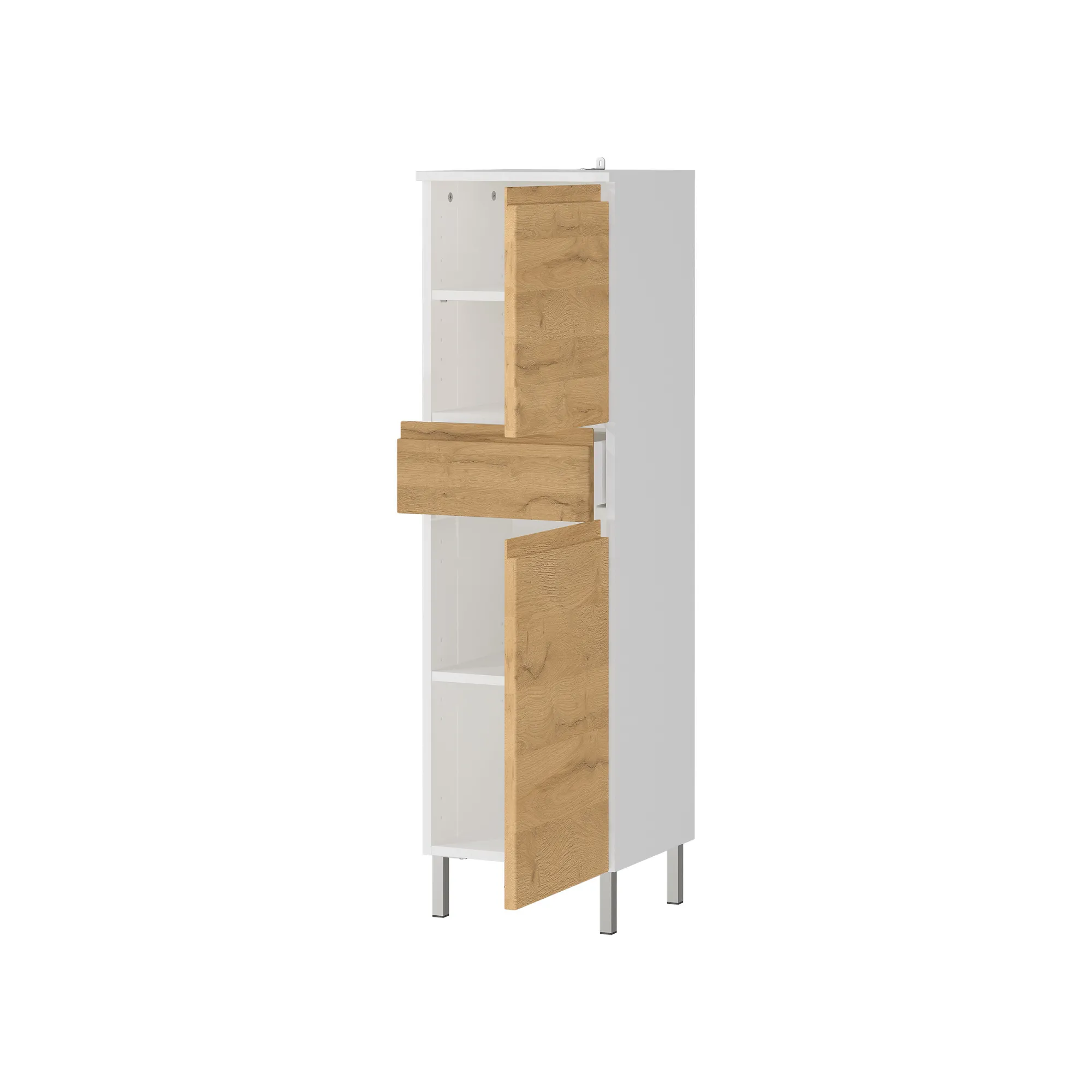 Badkamerkasten^Huisenthuis Badkamer Kolomkast Samos Eiken 120 cm