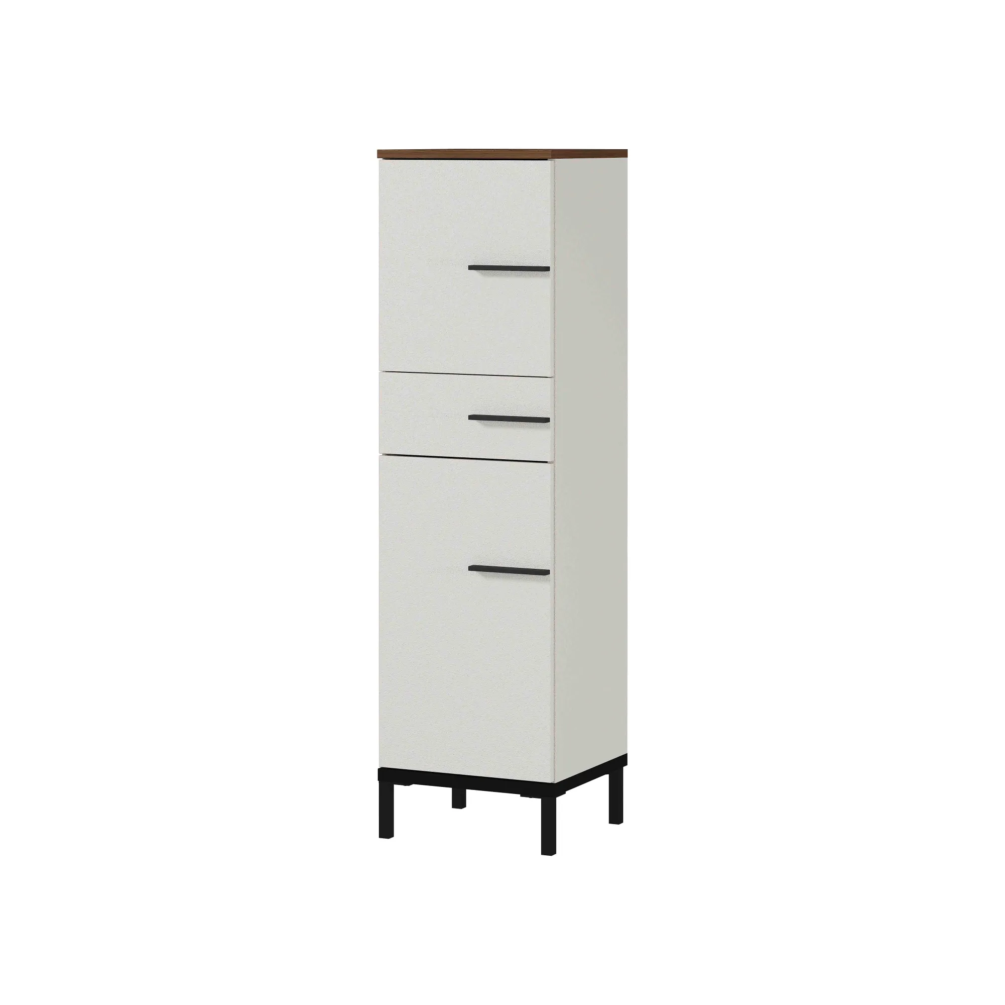 Badkamerkasten^Huisenthuis Badkamer kolomkast Serpa 123 cm Kasjmier Walnoot