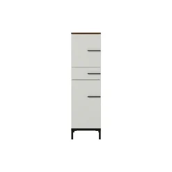 Badkamerkasten^Huisenthuis Badkamer kolomkast Serpa 123 cm Kasjmier Walnoot