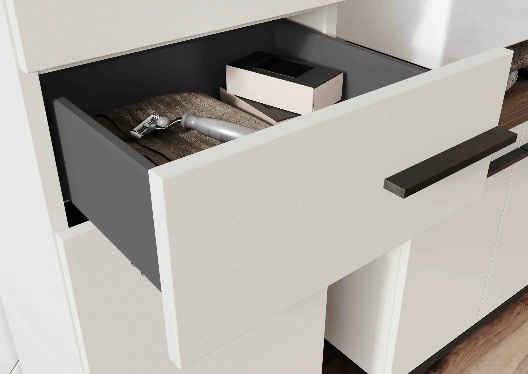 Badkamerkasten^Huisenthuis Badkamer kolomkast Serpa 123 cm Kasjmier Walnoot