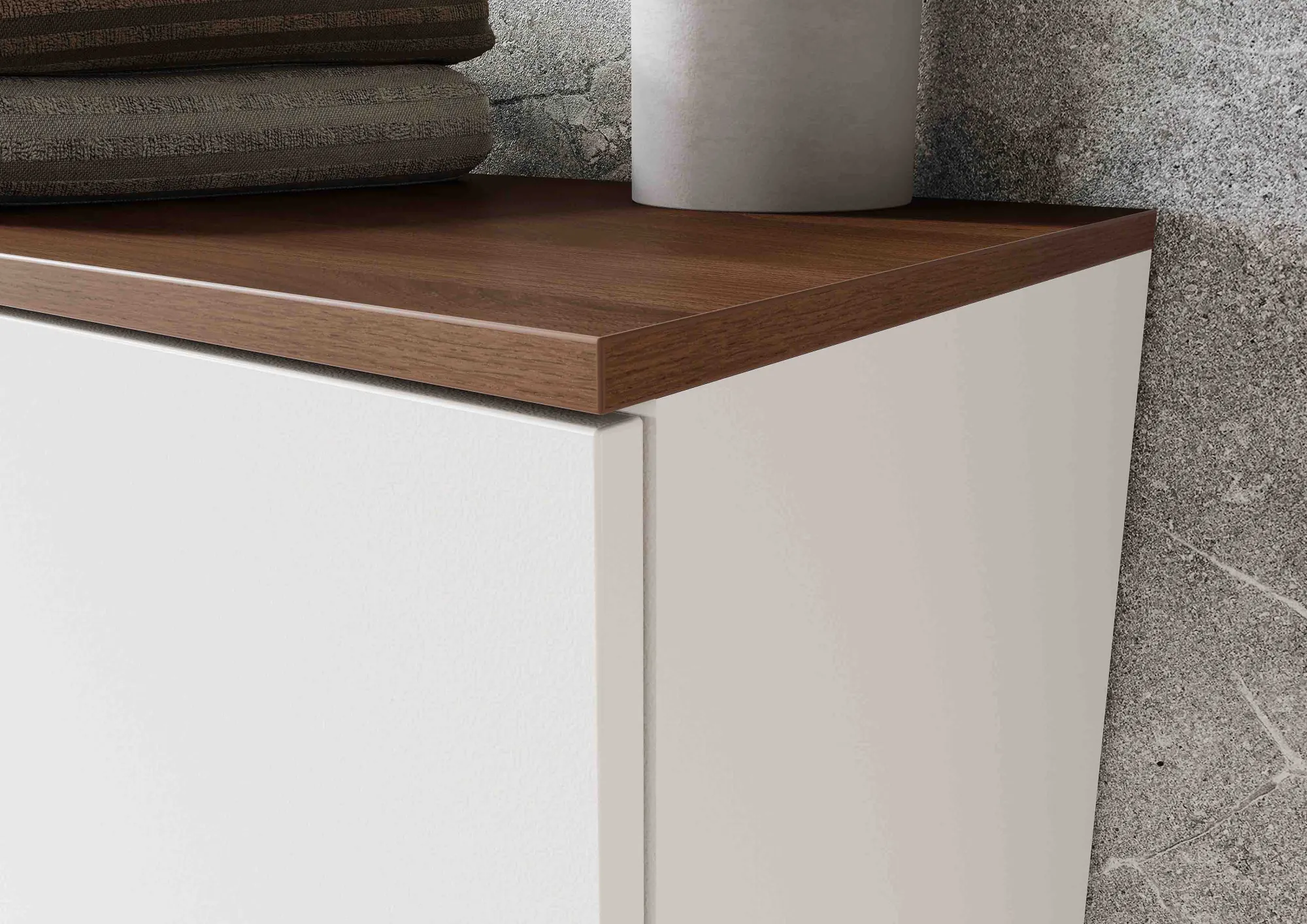 Badkamerkasten^Huisenthuis Badkamer kolomkast Serpa 123 cm Kasjmier Walnoot