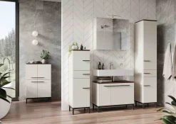 Badkamerkasten^Huisenthuis Badkamer kolomkast Serpa 123 cm Kasjmier Walnoot