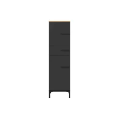 Badkamerkasten^Huisenthuis Badkamer kolomkast Serpa 123 cm Grafiet Eiken