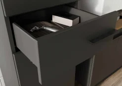 Badkamerkasten^Huisenthuis Badkamer kolomkast Serpa 123 cm Grafiet Eiken