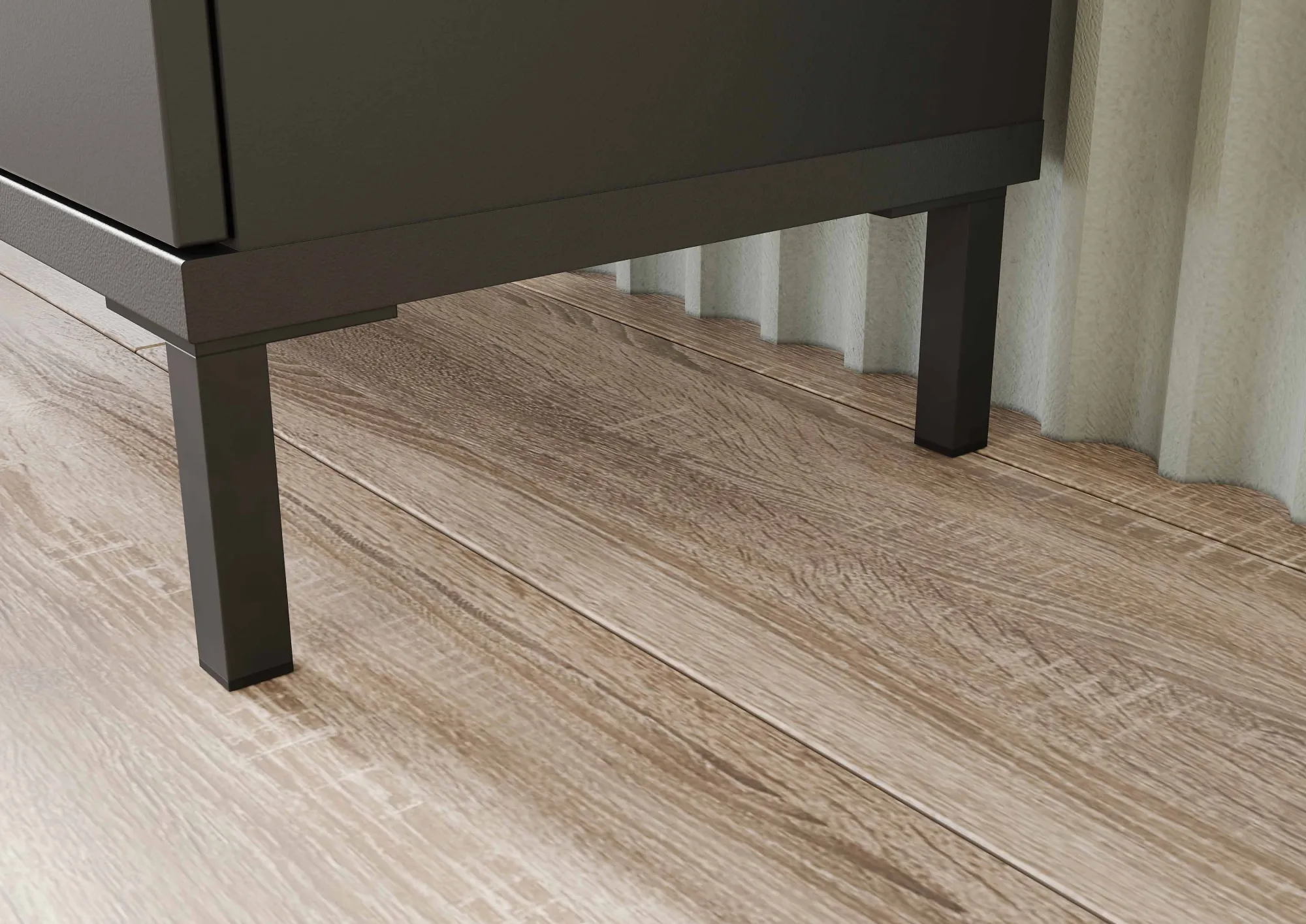 Badkamerkasten^Huisenthuis Badkamer kolomkast Serpa 123 cm Grafiet Eiken