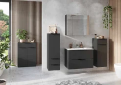 Badkamerkasten^Huisenthuis Badkamer Kolomkast Waldorf Grafiet 111 cm